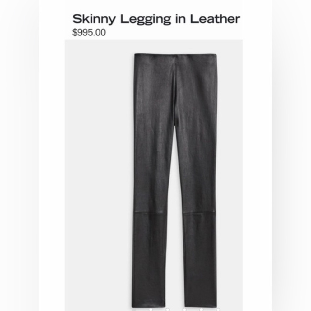 Theory Lamb Leather Skinny Leggings Size 10